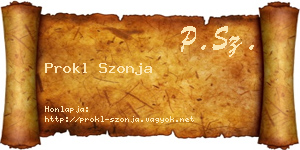 Prokl Szonja névjegykártya